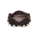 Rachel - Straw Clutch: Chocolate