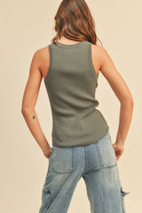 RIBBED TANK TOP