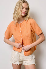 Jade Short Sleeve Button Down Cardigan