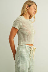 Light Blue Knit Cardigan