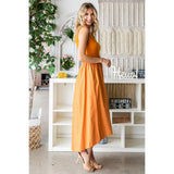 Knit top and Parachute Skirt  Dress: Olive