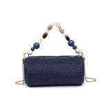 Rachel - Straw Clutch: Chocolate