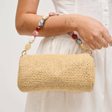 Rachel - Straw Clutch: Chocolate