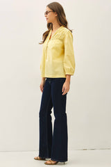 Crisp Cotton FLowy Blouse