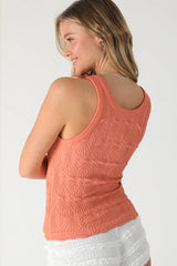 Reversible Lace Textured Tank Mousse