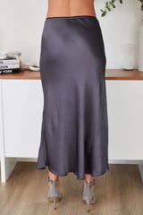 Silky Navy Slip Skirt