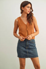 Beige Knit Vest