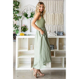 Knit top and Parachute Skirt  Dress: Olive