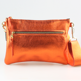 The Metallic Rita Crossbody and Hipbag: Pewter