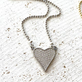 Silver tiny heart ball chain 18”: Gold / 18”