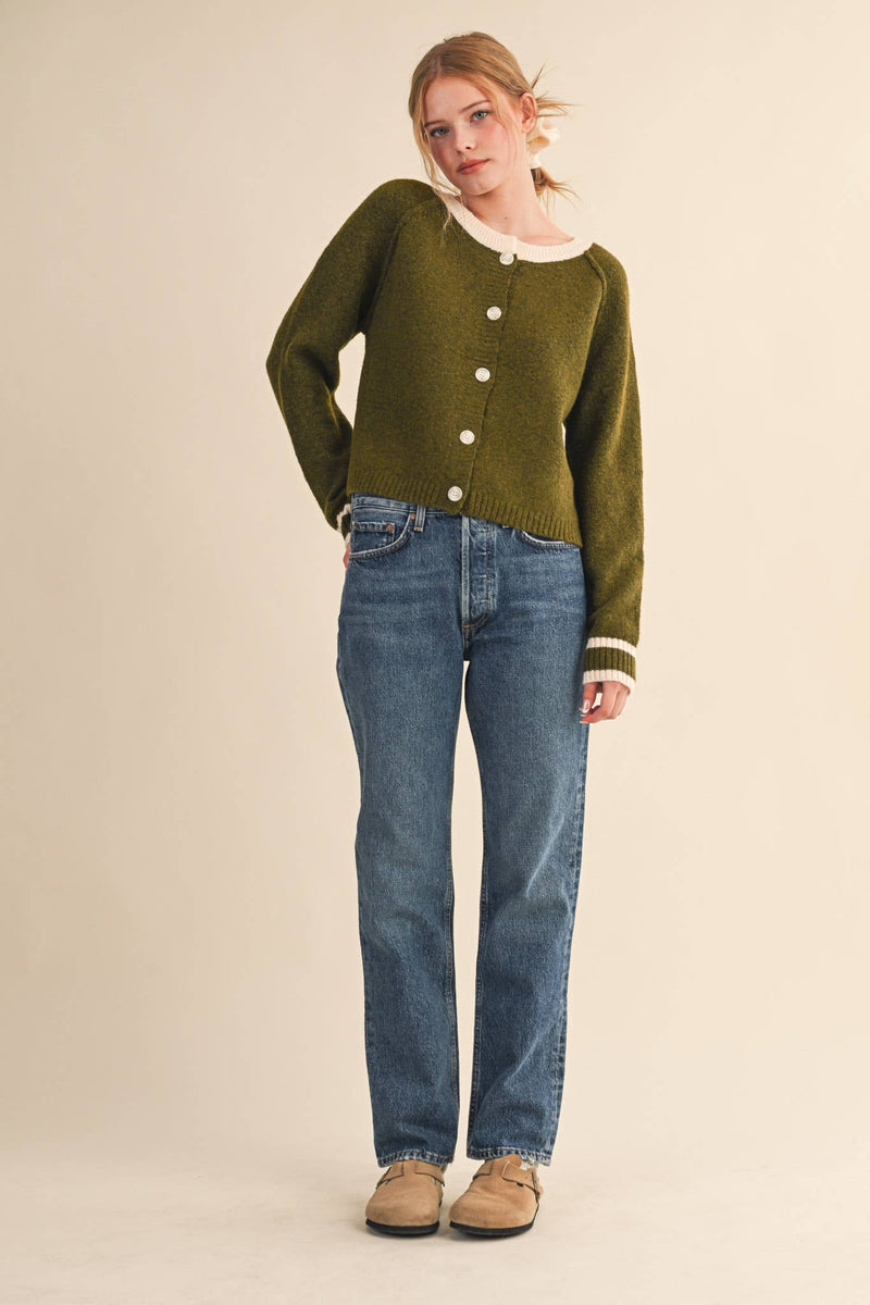 Brown 2 tone Cardigan