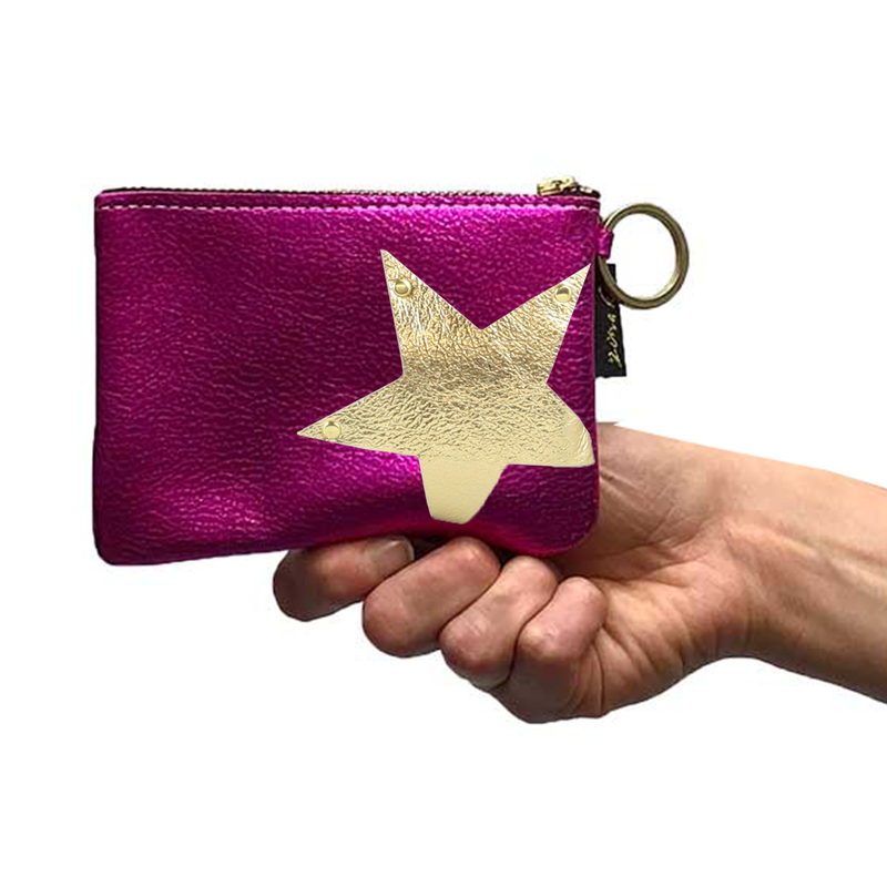 The NEW SIDE STAR Applique Kara: Metallics: Jet w/Gold Star / Ring