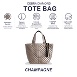 Diamond Tote Shoulder Bag Champagne Gold