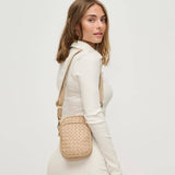 Celeste Woven Multi Compartment Crossbody: Oatmilk