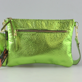 The Metallic Rita Crossbody and Hipbag: Pewter