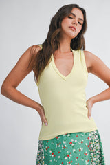 V-Neck Tank Top Chocolate