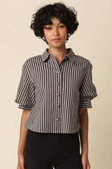 Brown Stripe Blouse