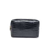 Croc Chic Cosmetic & Travel Organizer Pouch: Chocolate