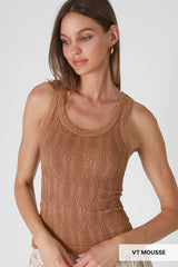 NS8465 - Vintage Reversible Lace Top: Vintage Denim