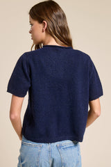 Short Sleeve Button Down Cardigan