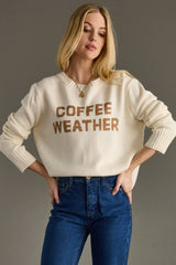 Ivory Coffee Weather Sweater