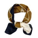 Wrapables Women's Satin Square Scarf, 26.5 x 26.5 Inch Neckerchief, Brown Lilies