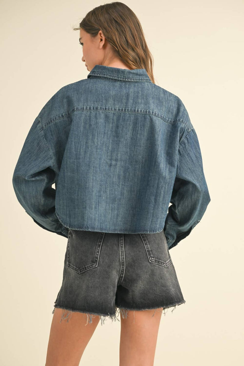 Crop Denim Shirt