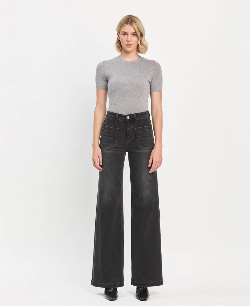 High rise patch pocket trouser Pant