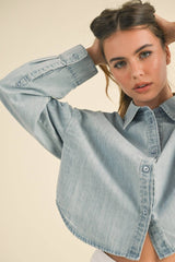 Crop Denim Shirt