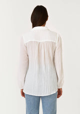 Lace Long Sleeve Button Down Blouse