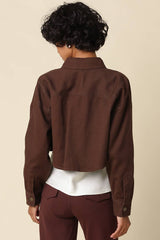 Madge Cropped Shirt: Ecru / S