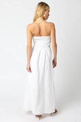 Brown Linen Maxi Dress