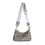 Puffer Shoulder or Crossbody Bag Gray