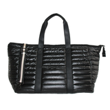 The Cassie Weekender Puffer Duffle Bag Black in 9/15