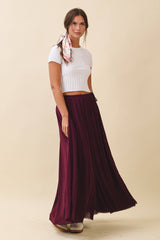 Flowy Mesh Maxi Skirt: Chocolate