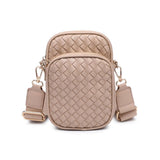 Celeste Woven Multi Compartment Crossbody: Oatmilk