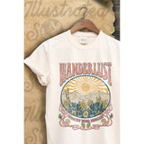 WANDERLUST VINTAGE GRAPHIC  TEE: BLACK / L