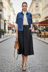 A-Line Midi Skirt