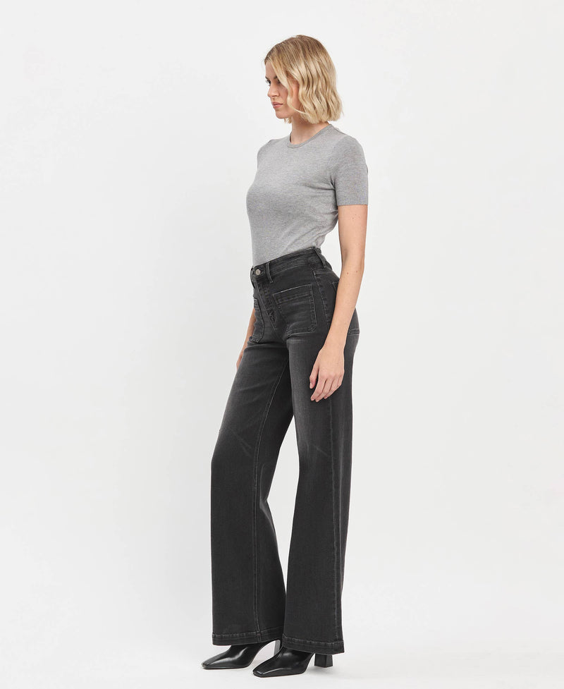 High rise patch pocket trouser Pant