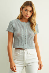 Light Blue Knit Cardigan