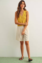 Beige Knit Vest
