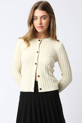 Haley Knit Button Top: Burgundy