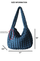 Premium Oversized Quilted Carryall Crossbody Bag: MOCHA / 1 (ONE SIZE)