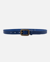 Brown Vintage Skinny Leather Belt