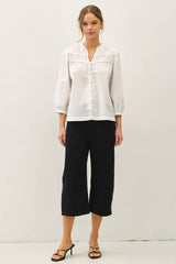 Crisp Cotton Flowy Top