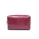 Croc Chic Cosmetic & Travel Organizer Pouch: Chocolate