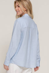 Long Sleeve Linen Blend Shirt NATURAL