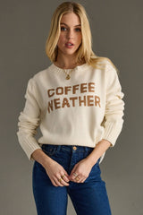 Ivory Coffee Weather Sweater