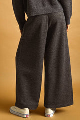 P7312ST  RELAXED SWEATER KNIT TROUSER: CHARCOAL / L