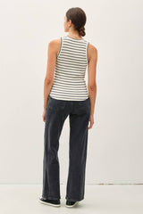 Striped rib Tank Top
